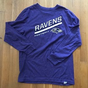 NFL RAVENS Boys Long Sleeve Tee Team Apparel XL